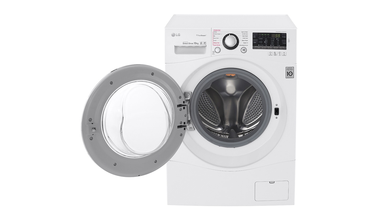 LG Lavatrice TurboWash™ 10 Kg Lavaggio a vapore Oblò Silver, FH4A8JDS2