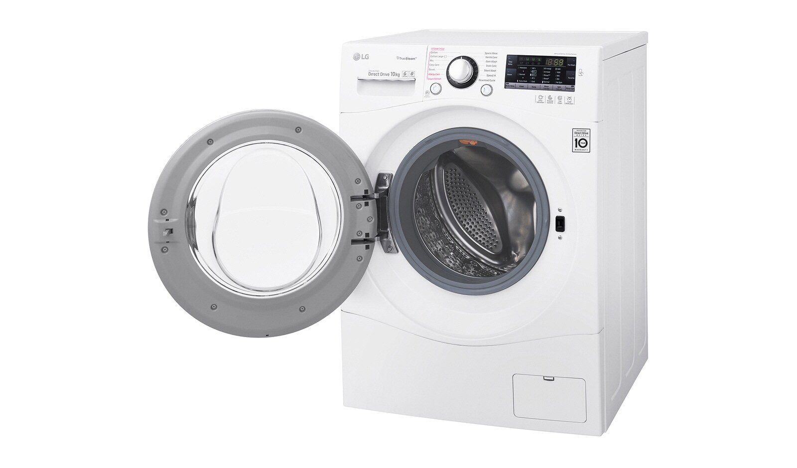 LG Lavatrice TurboWash™ 10 Kg Lavaggio a vapore Oblò Silver, FH4A8JDS2