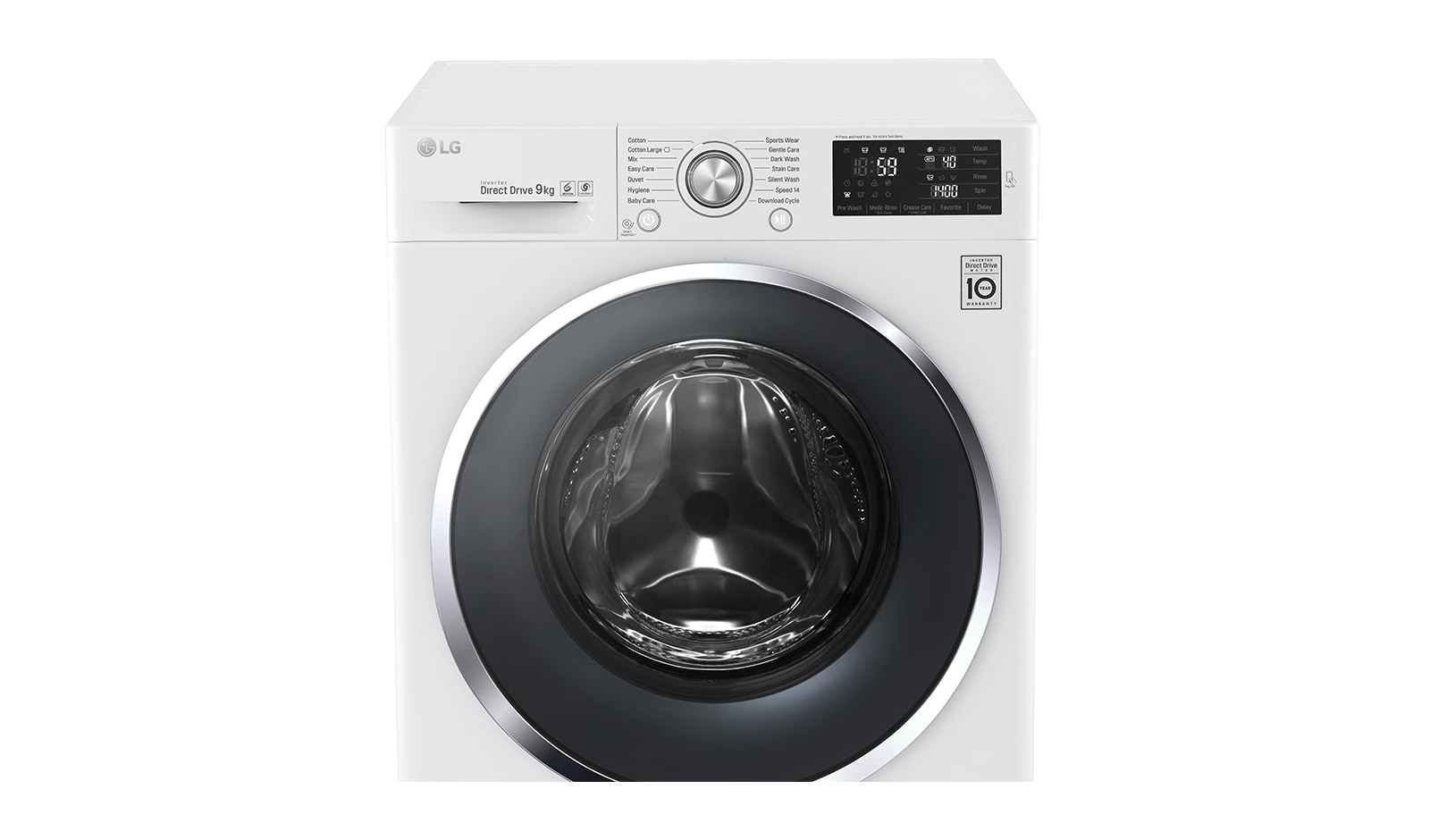 LG Lavatrice TurboWash™ 9 Kg Oblò Cromato, FH4U2VCN2