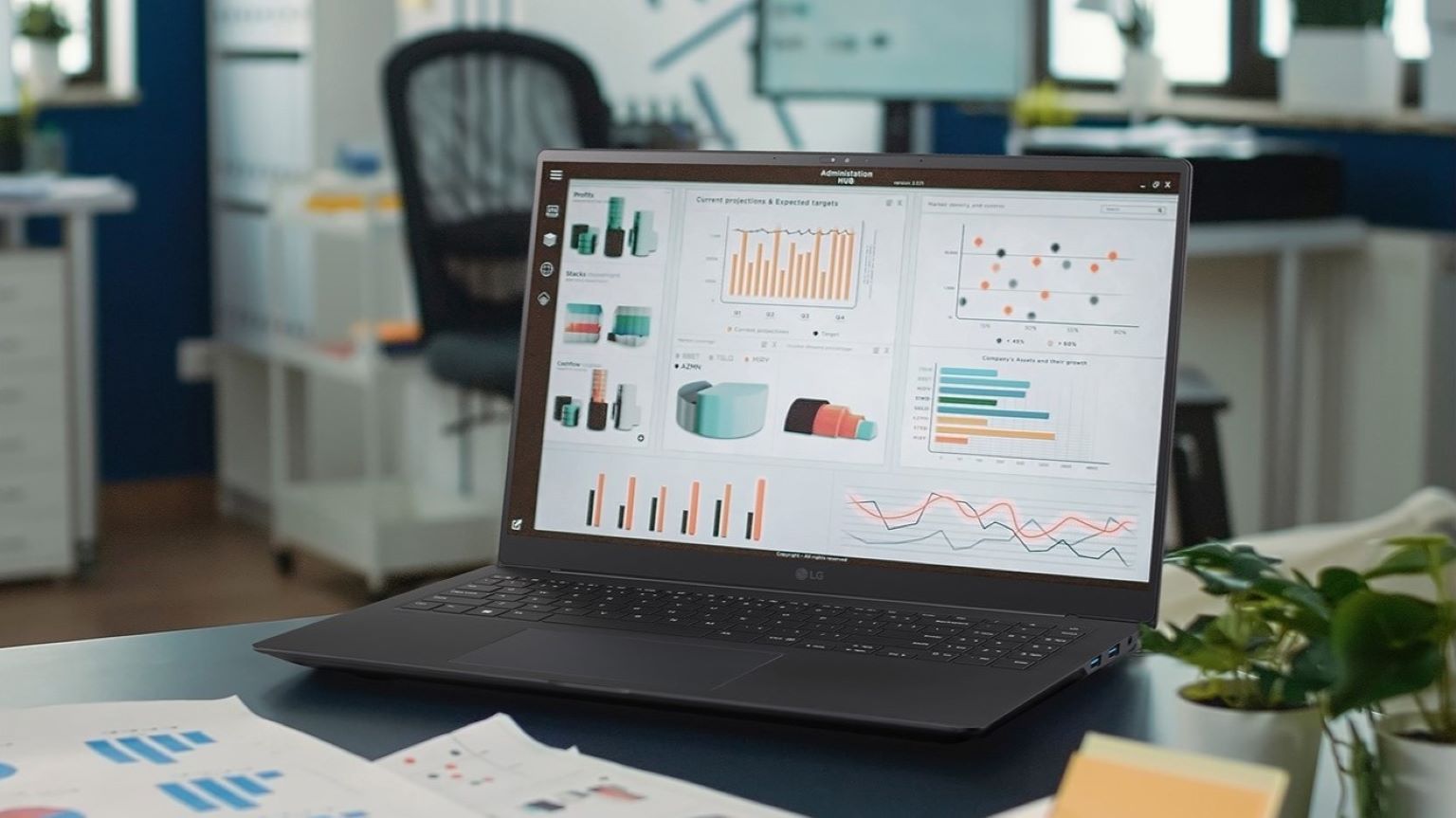 LG gram AI, il laptop con Intelligenza artificiale disposto su una scrivania