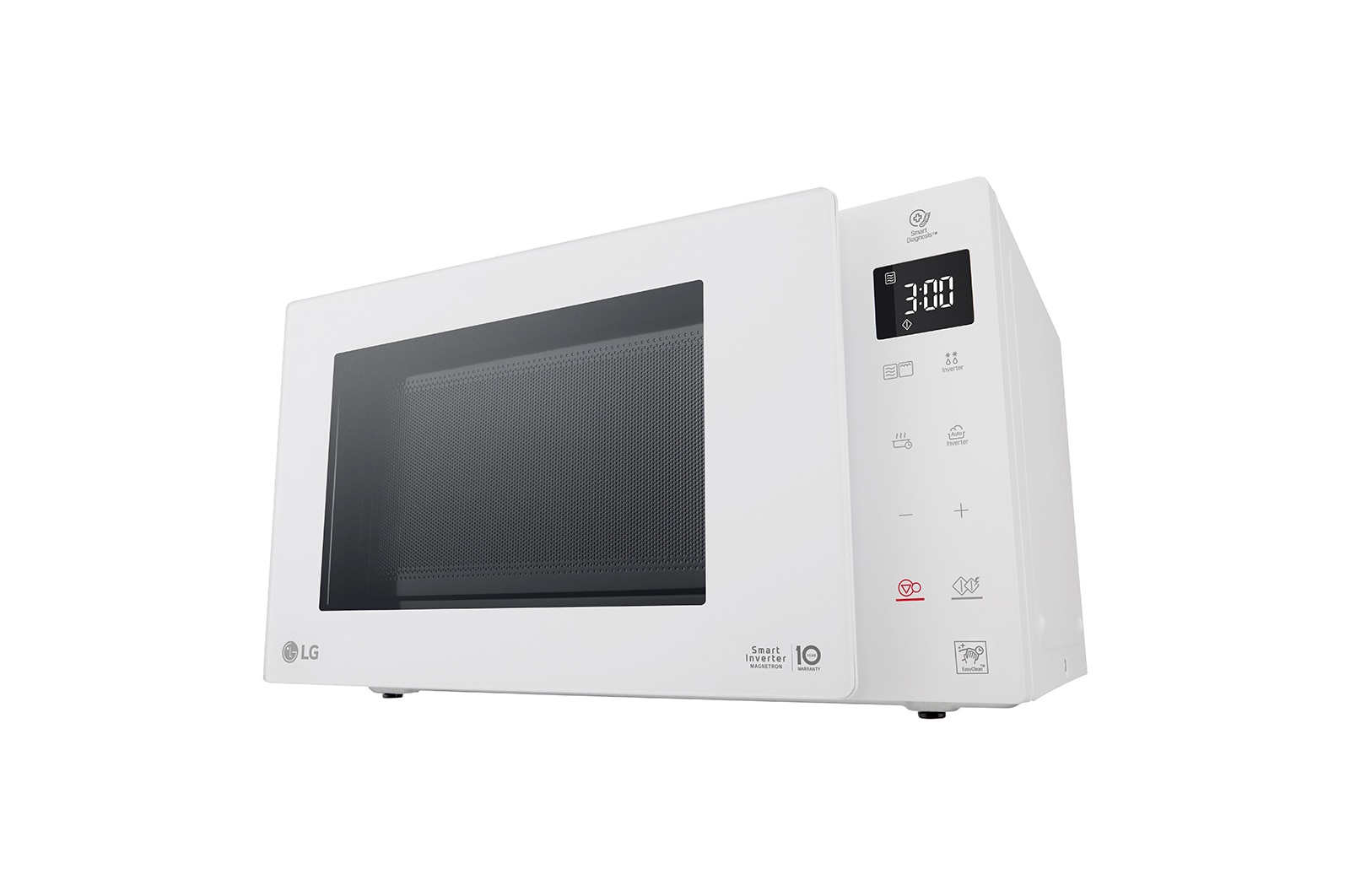 LG Microonde 23 litri, potenza 1000W | Cottura a vapore, Smart Inverter, Bianco, MH6336GDH