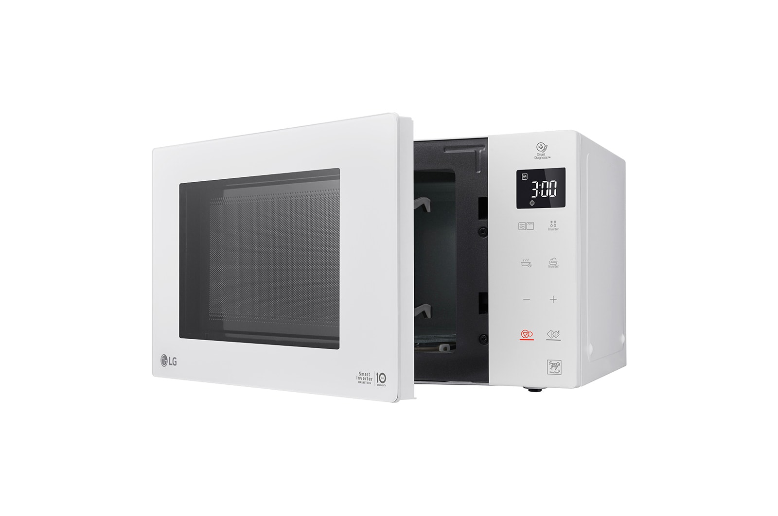 LG Microonde 23 litri, potenza 1000W | Cottura a vapore, Smart Inverter, Bianco, MH6336GDH
