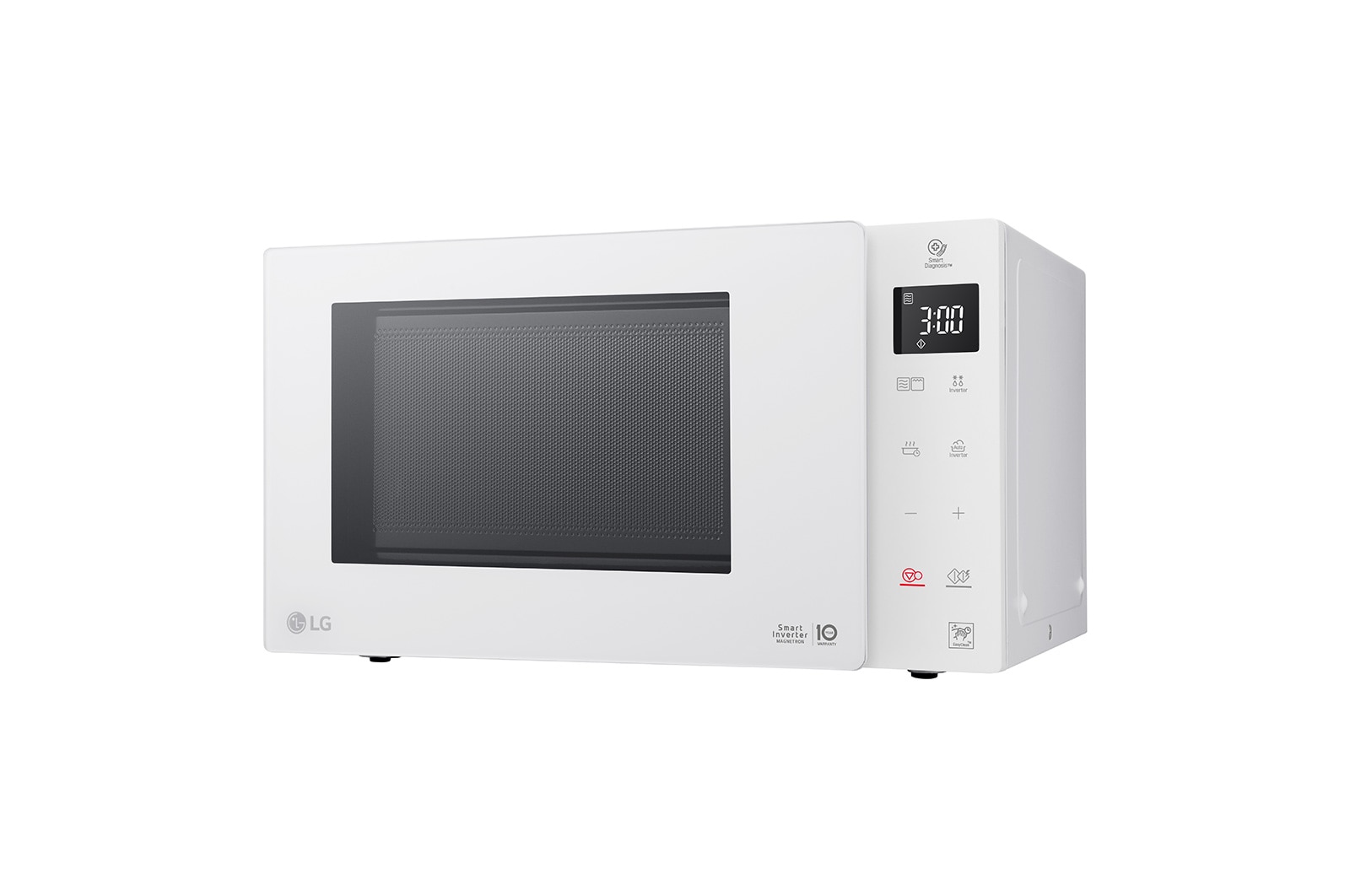 LG Microonde 23 litri, potenza 1000W | Cottura a vapore, Smart Inverter, Bianco, MH6336GDH