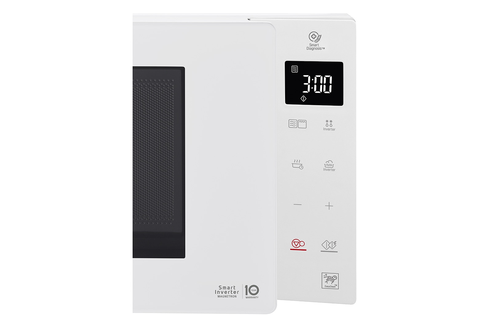 LG Microonde 23 litri, potenza 1000W | Cottura a vapore, Smart Inverter, Bianco, MH6336GDH