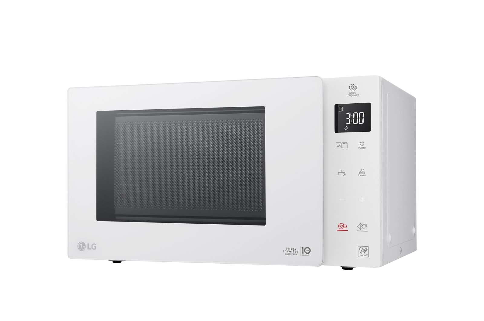 LG Microonde 23 litri, potenza 1000W | Grill, Smart Inverter, Bianco, MH6336GIH