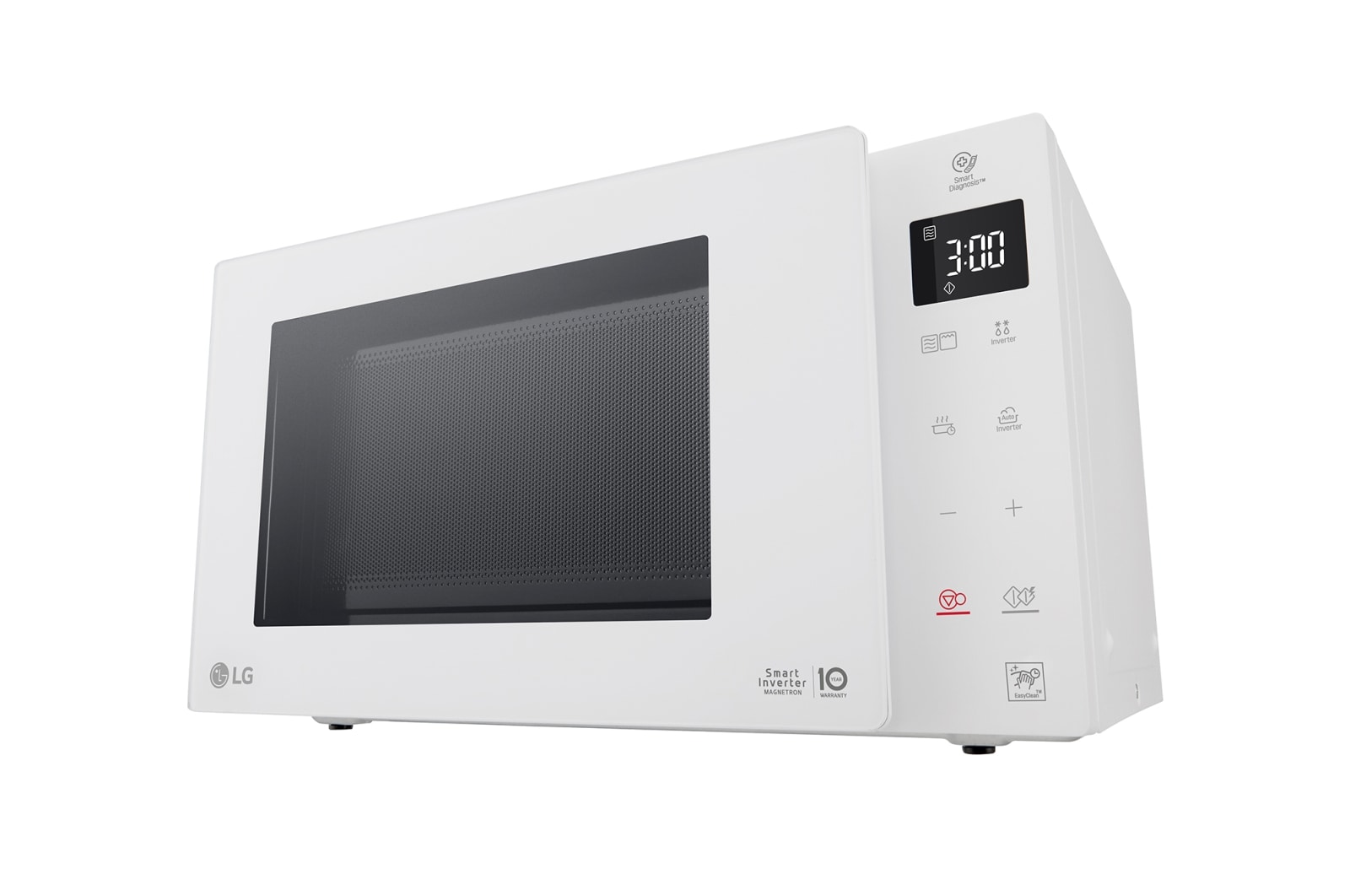 LG Microonde 23 litri, potenza 1000W | Grill, Smart Inverter, Bianco, MH6336GIH