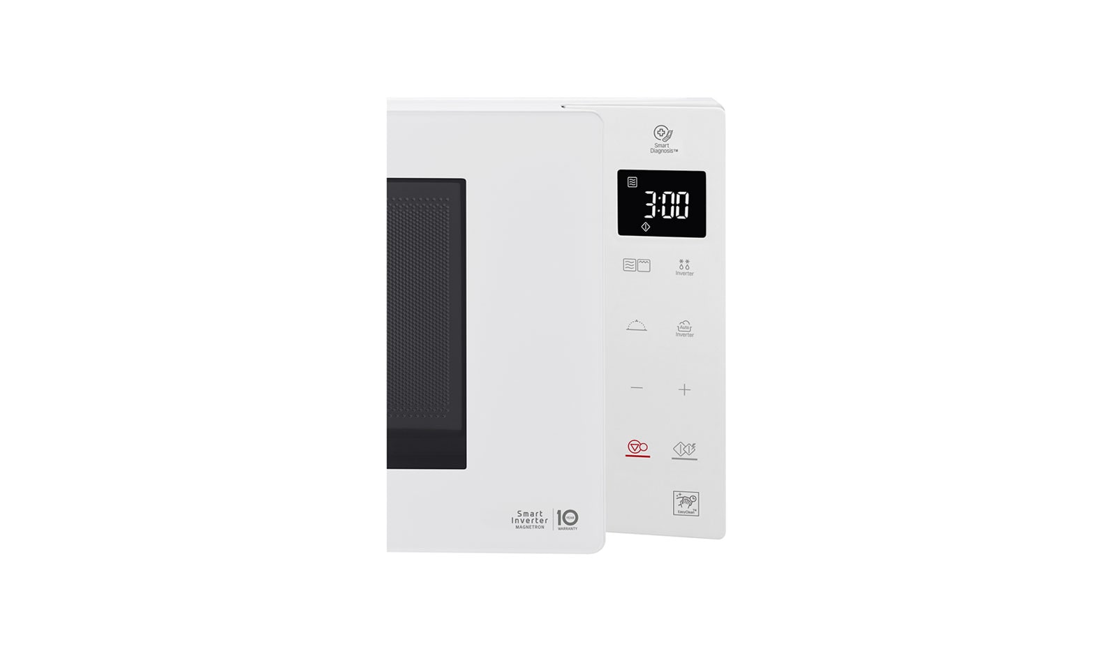 LG Microonde 25 litri, potenza 1000W | Cottura a vapore, Smart Inverter, Bianco, MH6535GDH