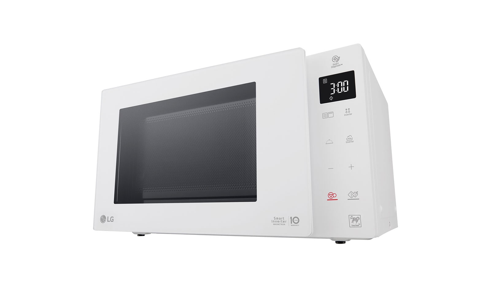 LG Microonde 25 litri, potenza 1000W | Cottura a vapore, Smart Inverter, Bianco, MH6535GDH