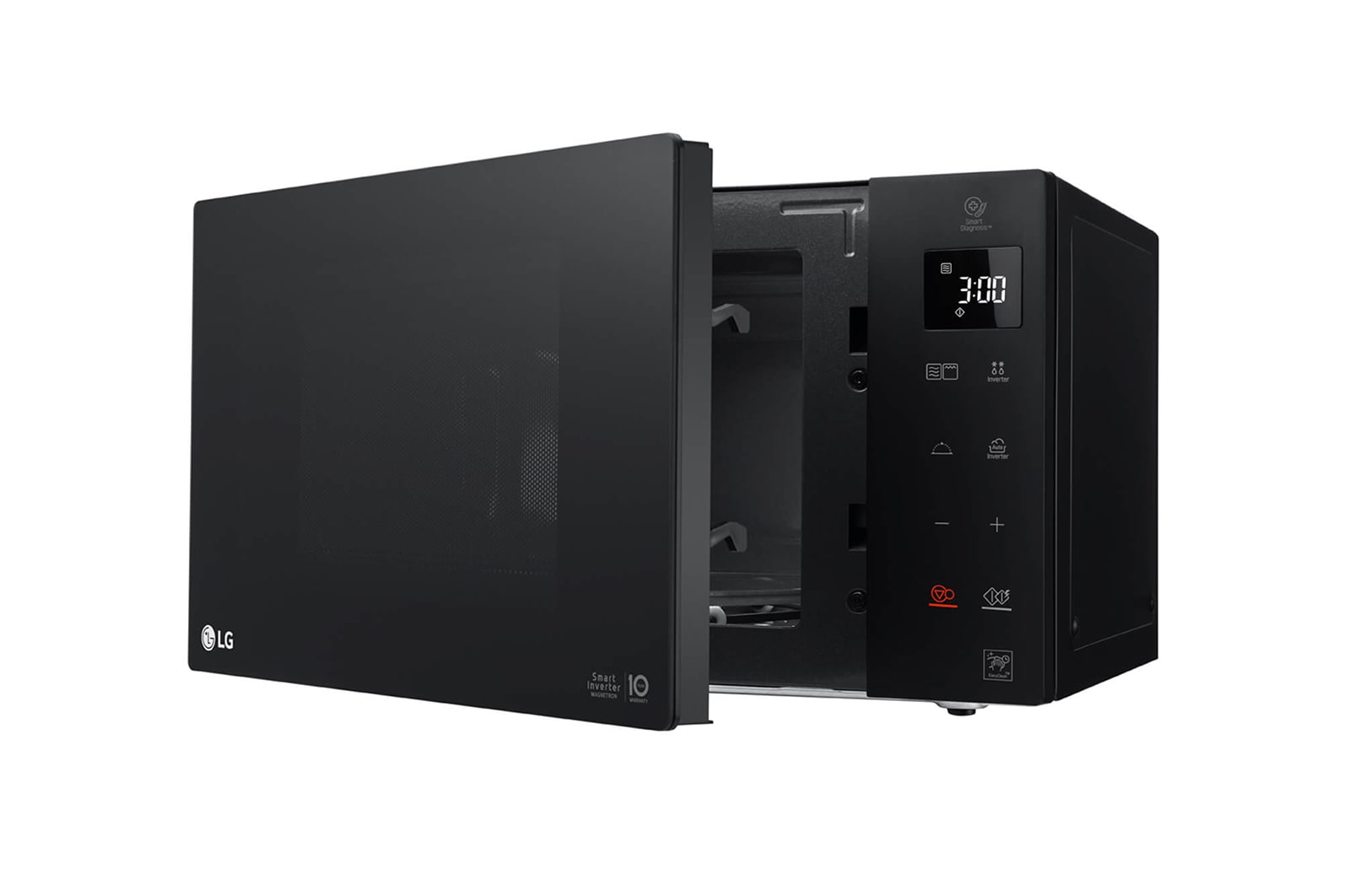 LG Microonde 25 litri, potenza 1000W | Cottura a vapore, Smart Inverter, Nero, MH6535GDS