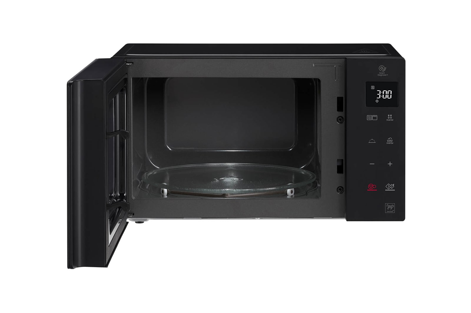 LG Mikrowelle Schwarz (25 L, 1.000 Watt) mit Quarzgrill, Smart Inverter Technologie & EasyClean | MH6535GDS, MH6535GDS