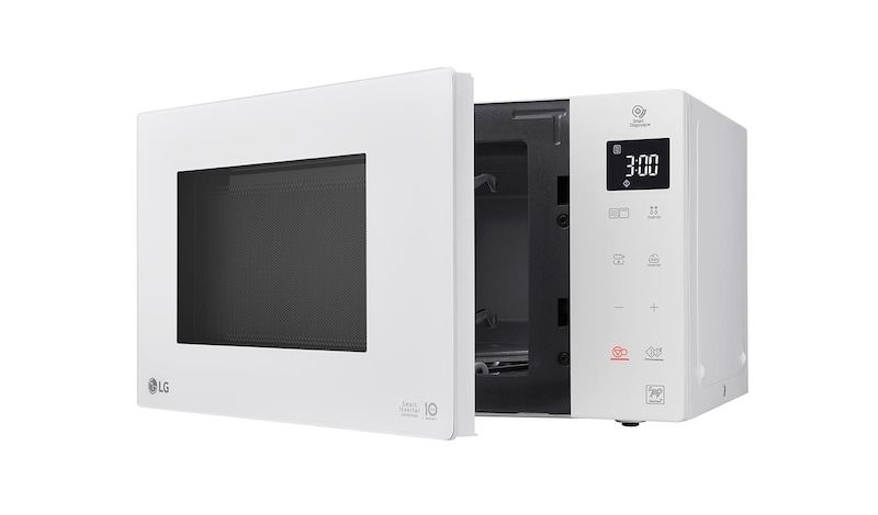 LG Microonde 25 litri, potenza 1000W | Grill e Frittura leggera, Smart Inverter, Bianco, MH6535GPH