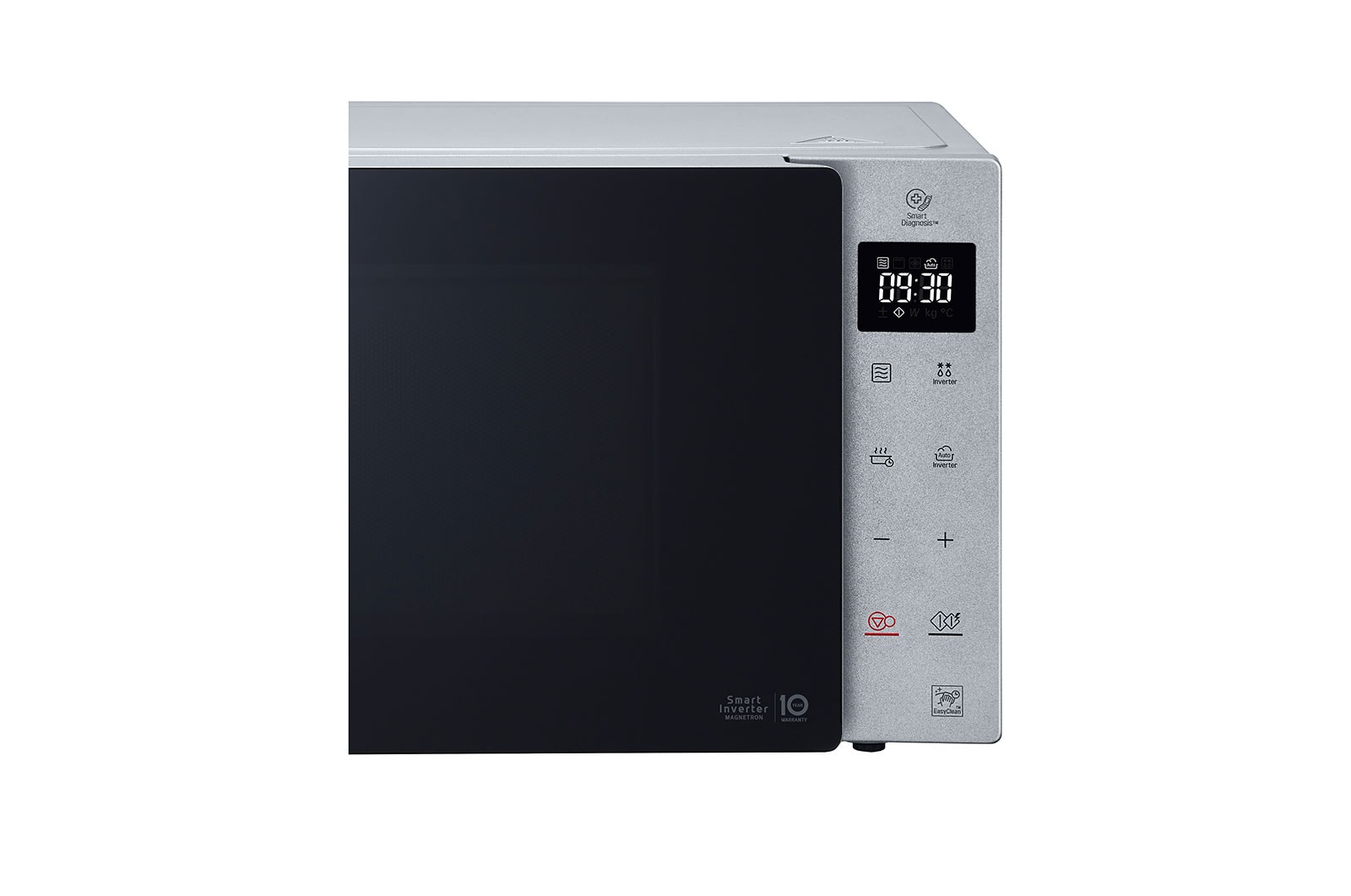 LG Microonde 32 litri, potenza 1200W | Grill e Frittura leggera, Smart Inverter, Argento, MH7235GPSS