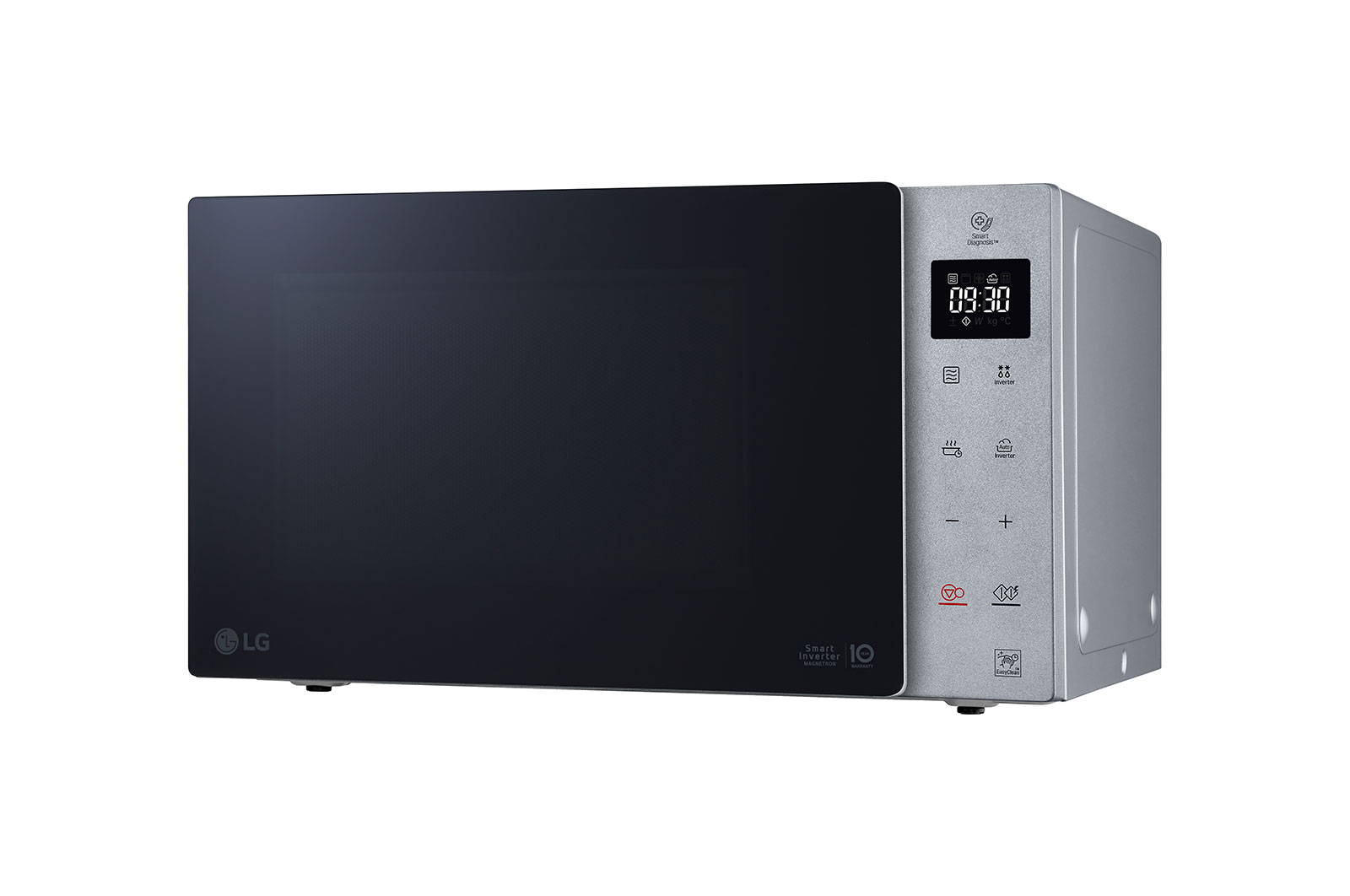 LG Microonde 32 litri, potenza 1200W | Grill e Frittura leggera, Smart Inverter, Argento, MH7235GPSS