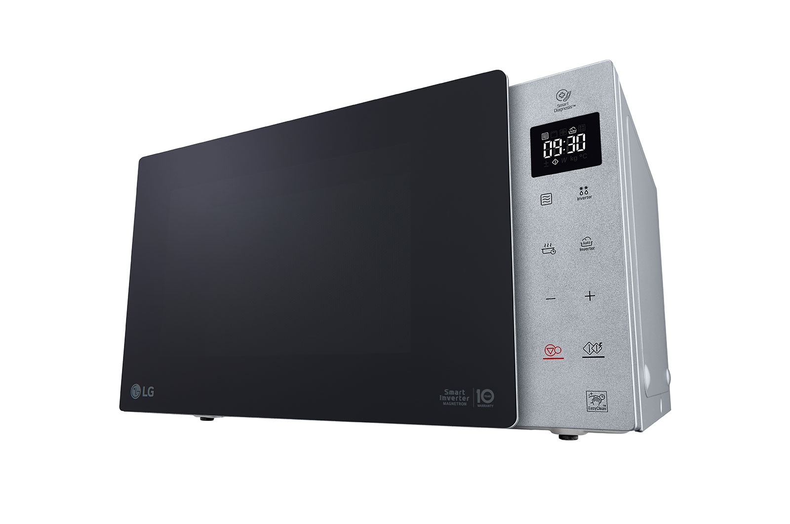 LG Microonde 32 litri, potenza 1200W | Grill e Frittura leggera, Smart Inverter, Argento, MH7235GPSS