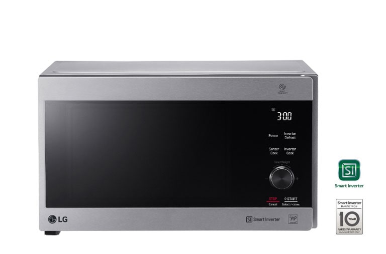 LG microonde Smart Inverter Grill 32 litri Potenza 1350W Colore Inox, MH7265CPS