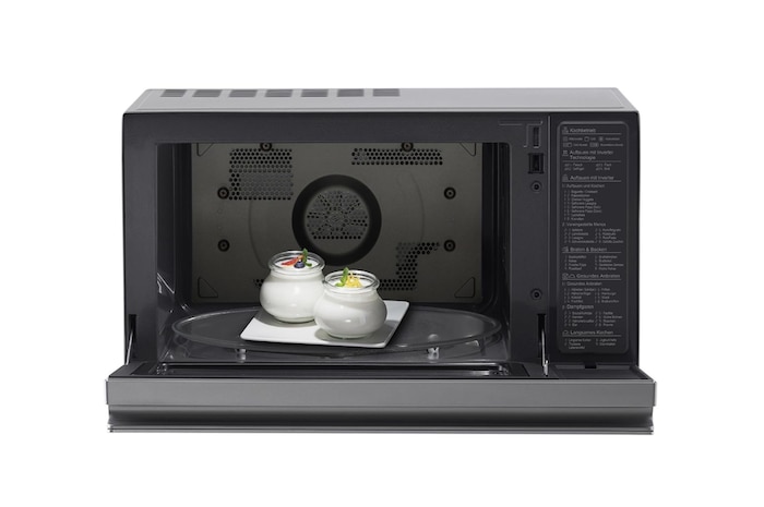 LG Microonde combinato 39 litri, potenza 1100W | Cottura a vapore e Frittura leggera, Smart Inverter, Argento scuro, MJ3965ACS
