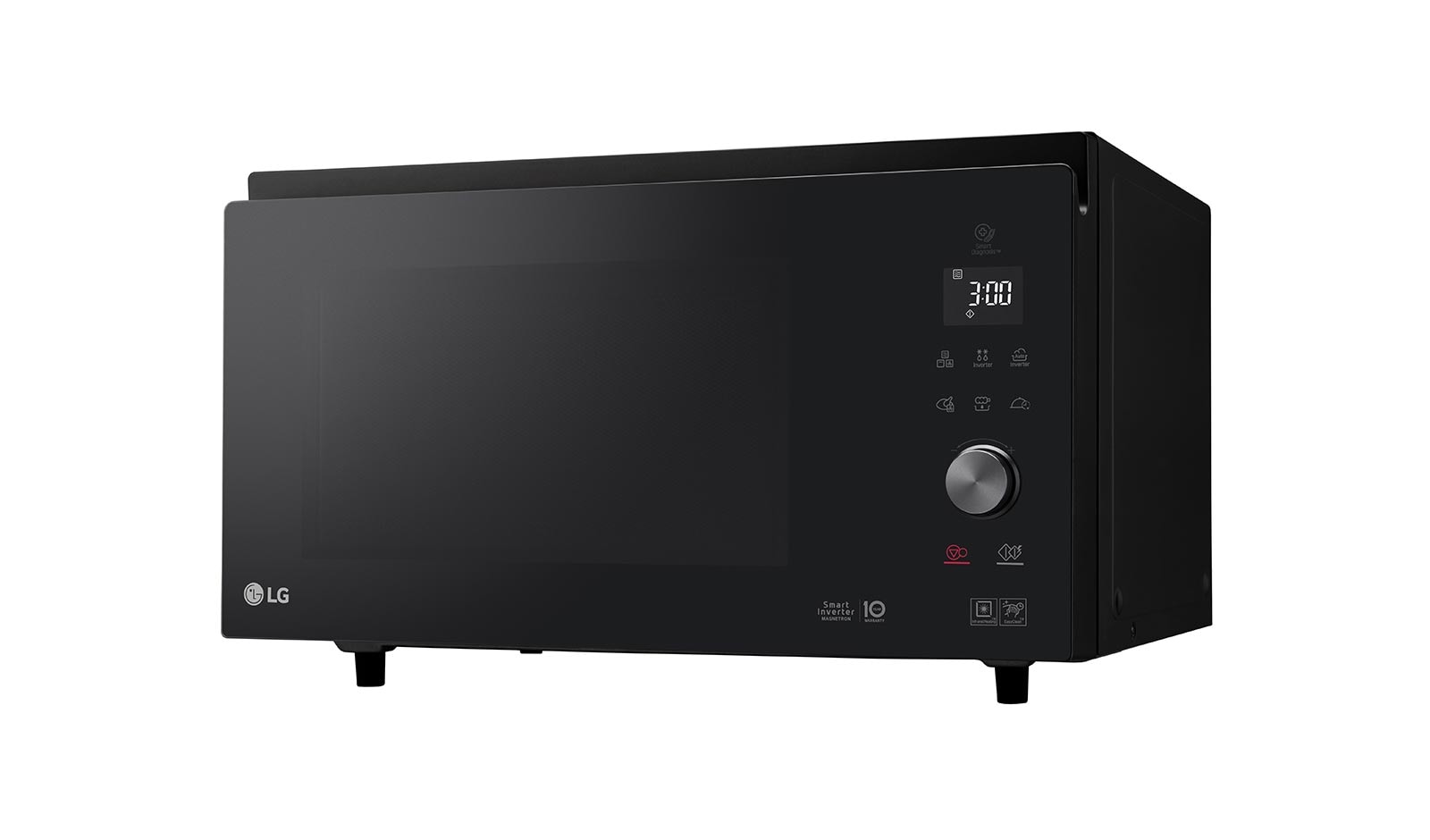 LG Microonde combinato 39 litri, potenza 1100W | Frittura leggera, Smart Inverter, Nero, MJ3965BPS