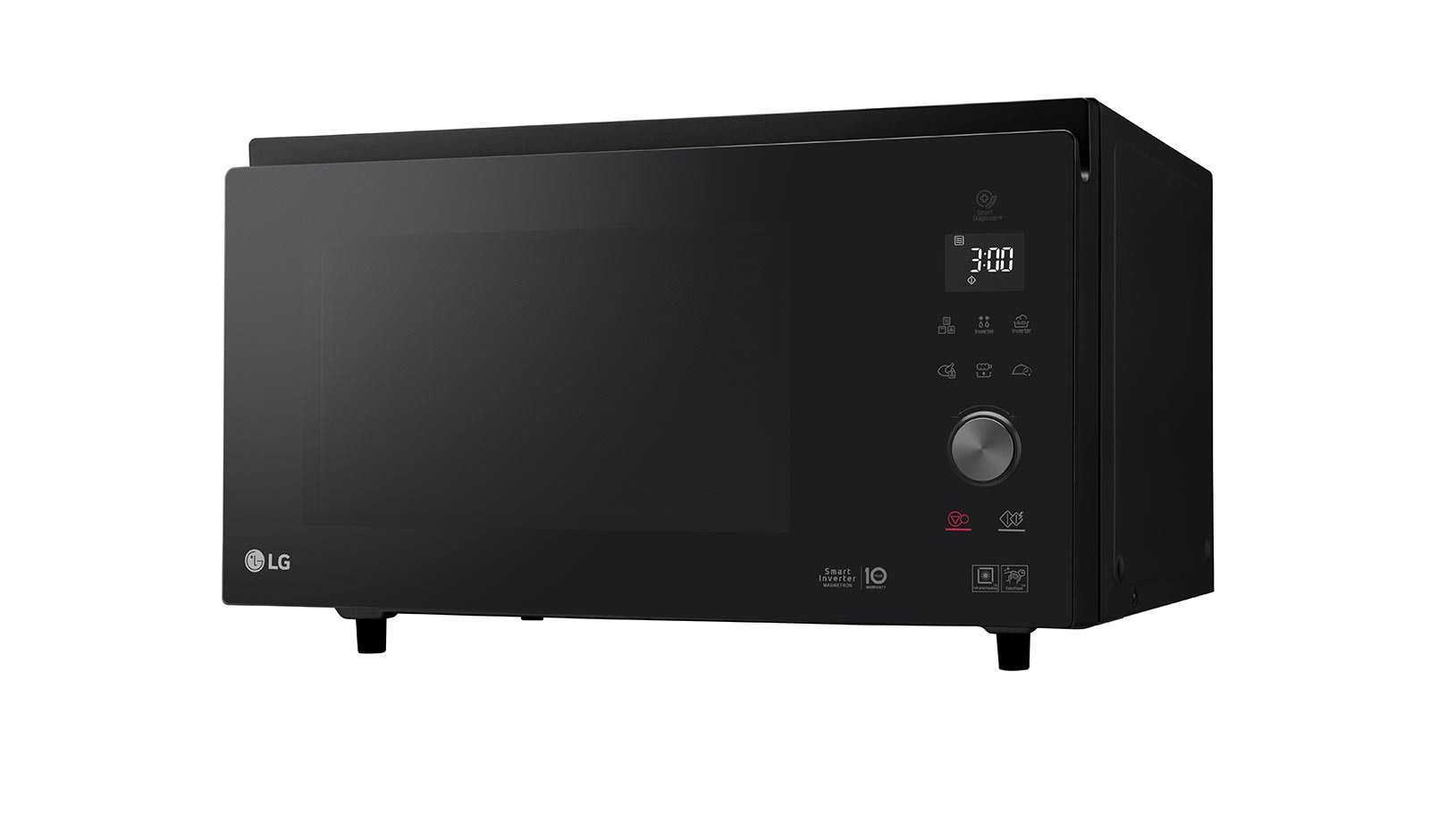 LG Microonde combinato 39 litri, potenza 1100W | Frittura leggera, Smart Inverter, Nero, MJ3965BPS