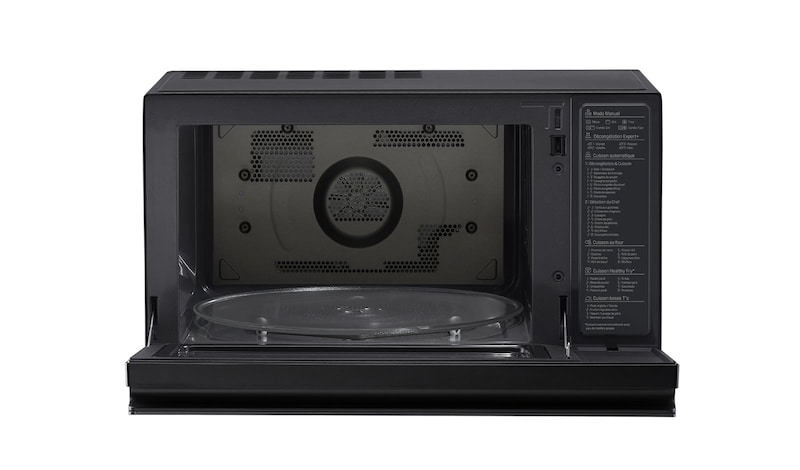 LG Microonde combinato 39 litri, potenza 1100W | Frittura leggera, Smart Inverter, Nero, MJ3965BPS
