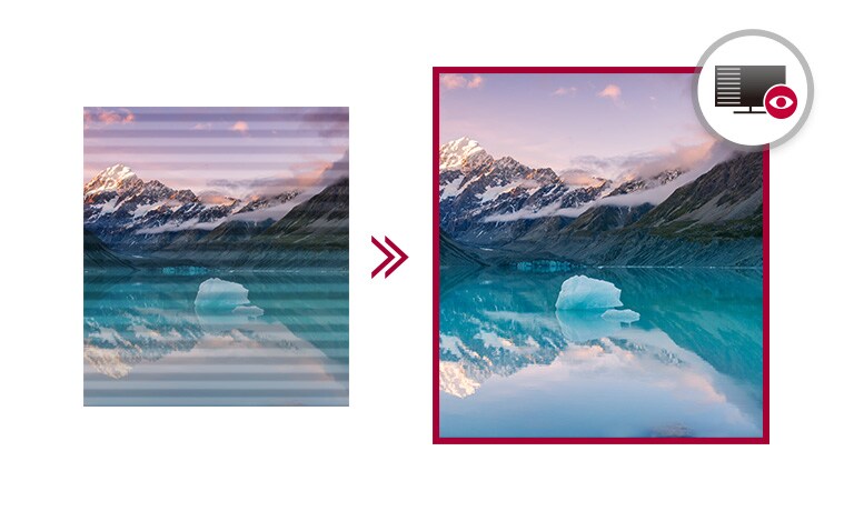 livelli di sfarfallio sullo schermo molto bassi rispetto alla modalità convenzionale, supportati dalla funzione flicker safe.