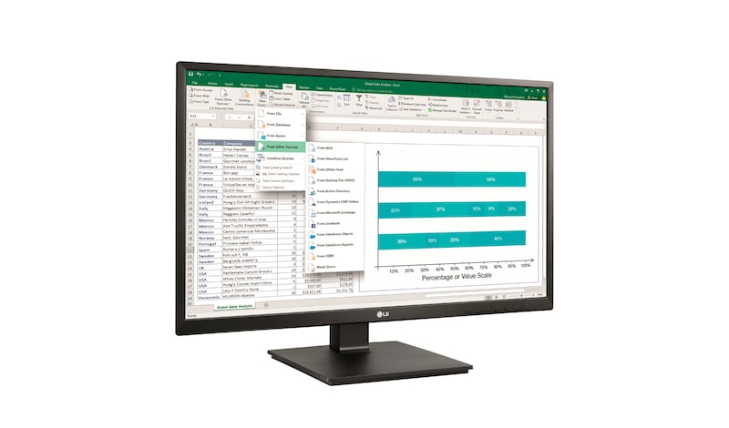 LG Monitor PC IPS 24" 16:9 Full HD Linea Office Pivot, 24BK550Y-B