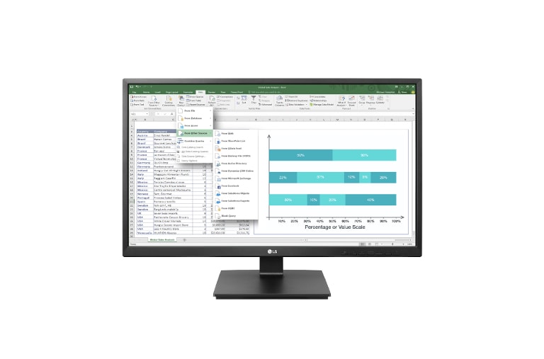 LG Monitor PC IPS 24" 16:9 Full HD Linea Office Pivot, 24BK550Y-B