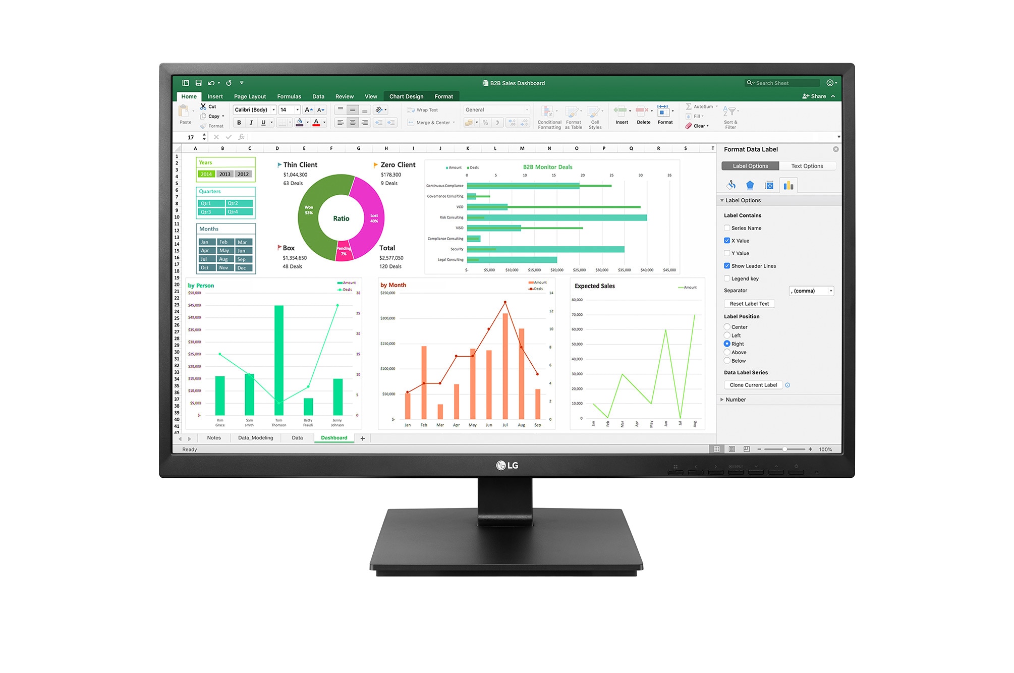 LG Business | Monitor 24" | Full HD, IPS, Speaker integrati, 24BN55YP-B