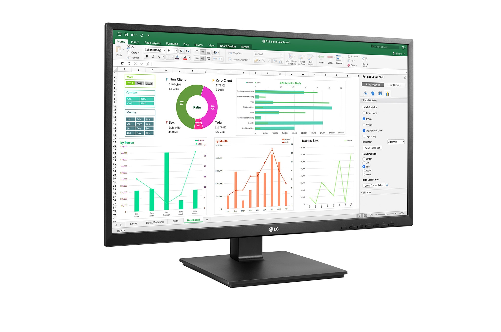 LG Business | Monitor 24" | Full HD, IPS, Speaker integrati, 24BN55YP-B