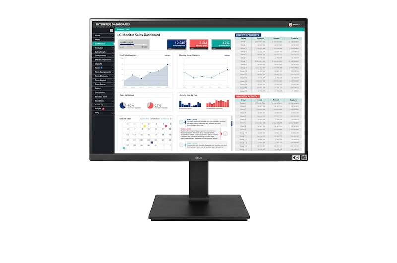 LG Business | Monitor 24" | Full HD 16:10, IPS, Speaker integrati, 24BQ55WY-B
