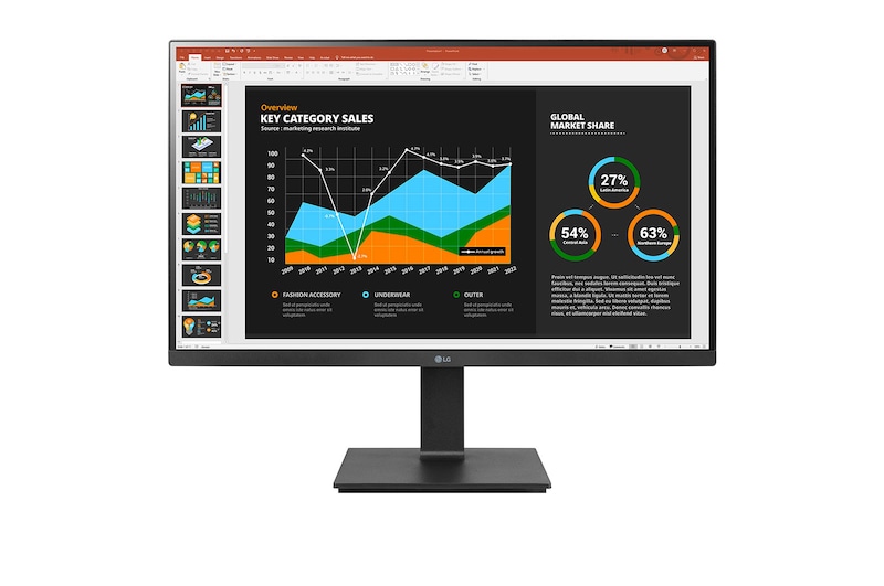 LG Business | Monitor Docking 27" | Quad HD, IPS, USB-C, RJ45, Webcam e Speaker integrati, 27BQ75QC-B