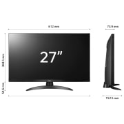 LG Full HD | TV 27" Serie TQ615S | Full HD, IPS, smart TV webOS 22, Nero, 27TQ615S-PZ