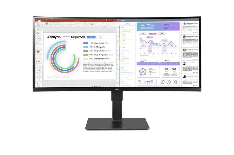 LG Business | Monitor Docking 34" | Quad HD 21:9 Curvo, IPS, USB-C, RJ45, Speaker integrati, 34BQ77QB-B