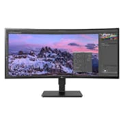 LG Business | Monitor 35" | Quad HD 21:9 Curvo, USB-C, Speaker integrati, 35BN77CP-B