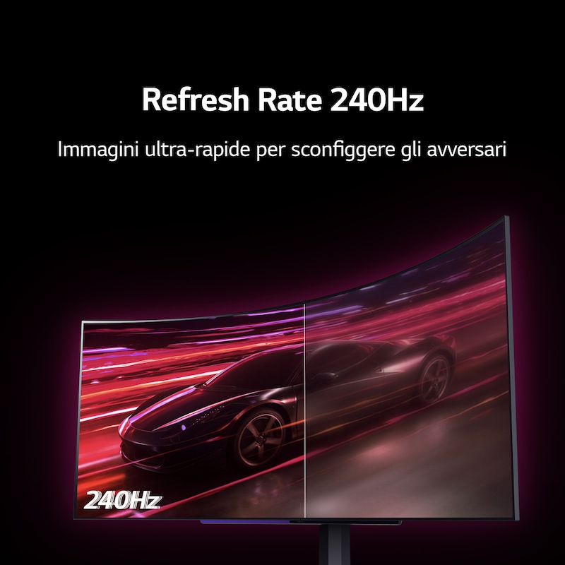 LG Monitor gaming UltraGear | 45" OLED 21:9 Curvo | 3440x1440, 240Hz, 0.03ms GtG, 45GR95QE-B