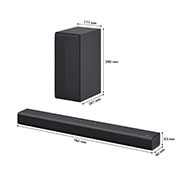 LG Soundbar S60Q | 300W I 2.1 canali | Dolby Atmos Virtual, AI Sound Pro, S60Q