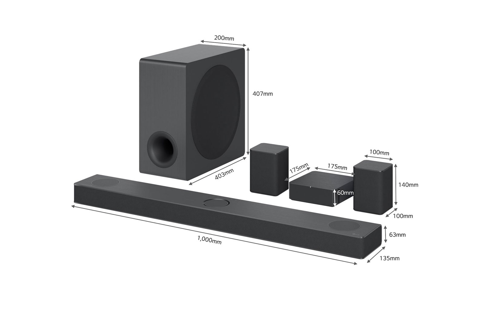 LG Soundbar S80QR I 620W I 5.1.3 canali I Meridian, Dolby Atmos, AI Sound Pro, Wi-Fi, S80QR