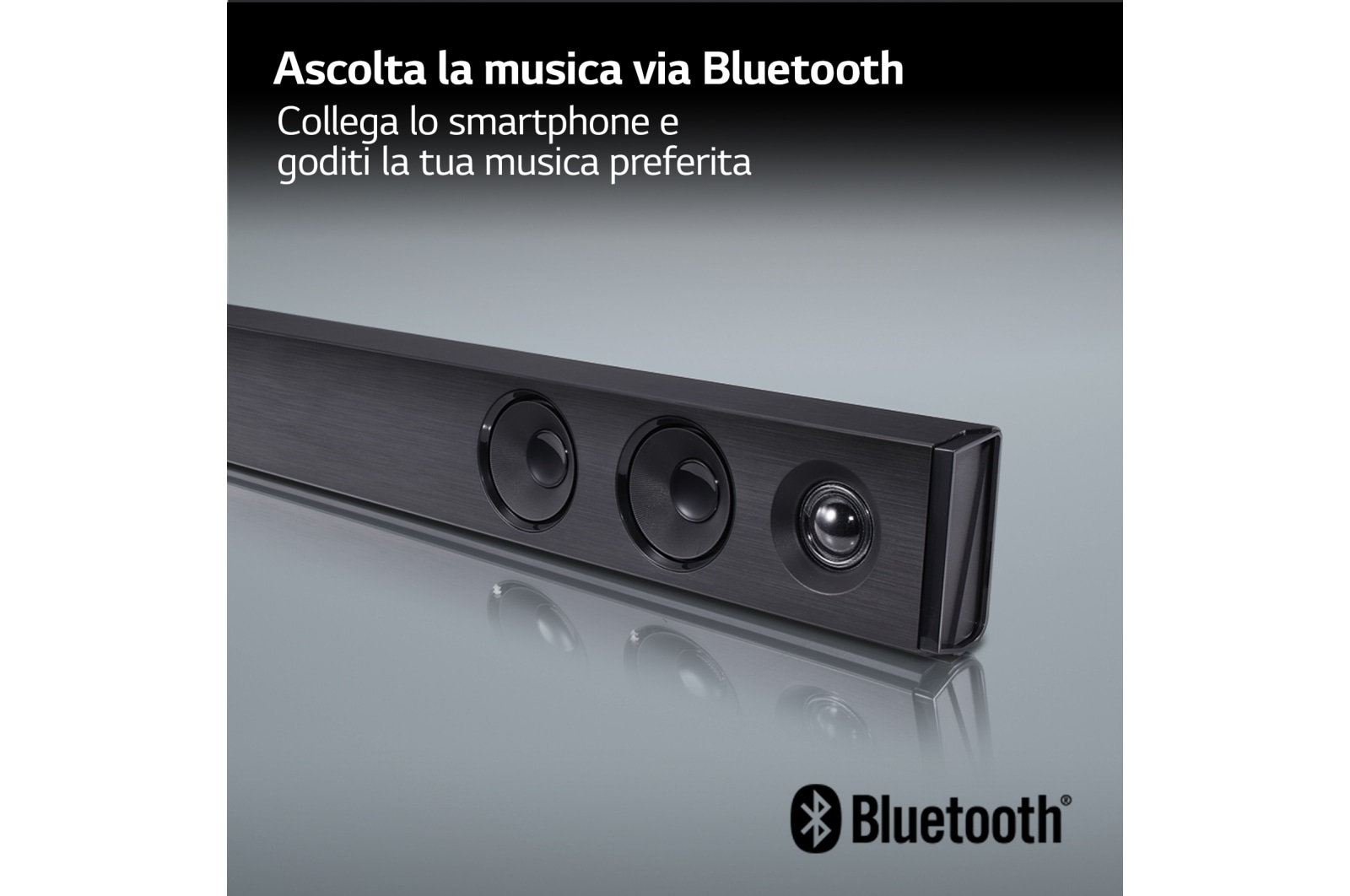 LG Soundbar SQC2 I 300W I 2.1 canali I Dolby Digital, Subwoofer wireless, Bluetooth, USB, Ottico, Jack 3,5mm, SQC2