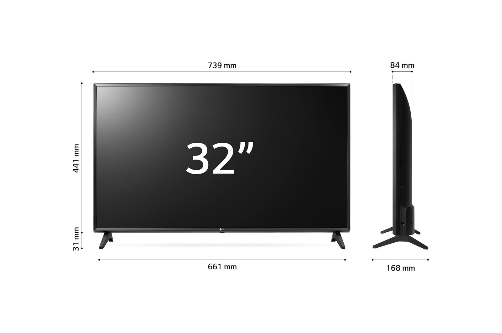 LG HD Ready | TV 32'' Serie LQ570B | HD Ready, Smart TV, HDR10 Pro, 32LQ570B6LA