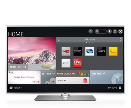 TV LED 39 pollici Full HD, Smart TV con DVBT2, DVBS2 e potenza audio 20W  2.0 ch. - 39LB580V