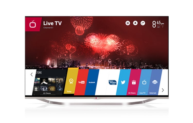 LG TV LED 42 pollici Full HD, Smart TV webOS Cinema 3D con DVBT2, DVBS2 e potenza audio 24W 2.1 ch., 42LB700V