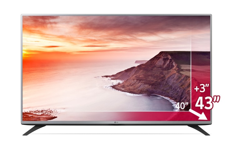 LG TV LED 43 pollici Full HD, con DVBT2 e DVBTS2 e potenza audio 10W 2.0 ch., 43LF540V