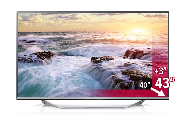 LG TV LED 43 pollici Ultra HD, Smart TV webOS 2.0 con DVBT2, DVBS2 e potenza audio 20W 2.0 ch., 43UF7767