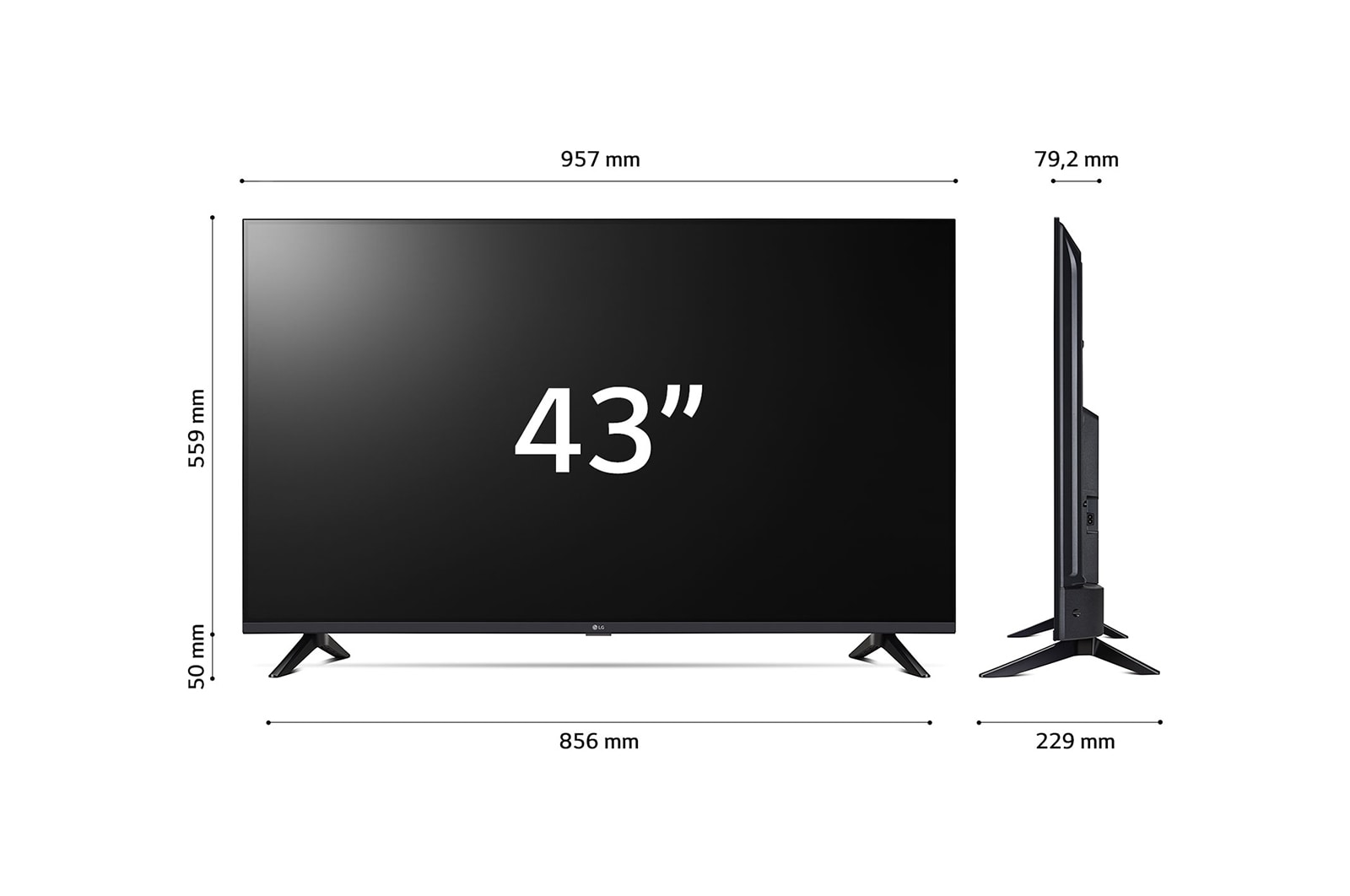 LG TV UHD | Serie UR73 43'' | 4K, α5 Gen6, HDR10, 20W, 3 HDMI, Game Optimizer, Wi-Fi 5, Smart TV WebOS 23, 43UR73006LA