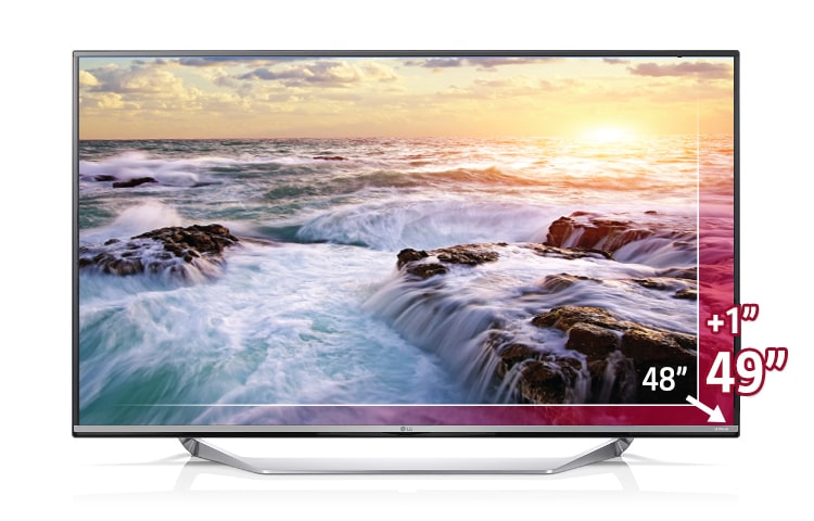 LG TV LED 49 pollici Ultra HD, Smart TV webOS 2.0 con DVBT2, DVBS2 e potenza audio 20W 2.0 ch., 49UF7767