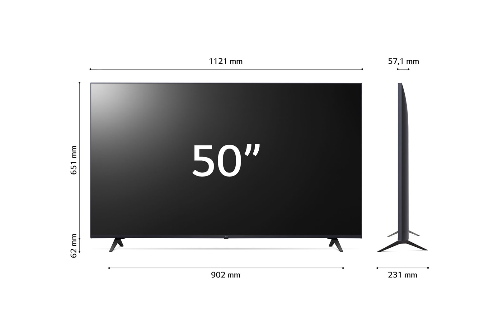 LG TV UHD | Serie UR80 50'' | 4K, α5 Gen6, HDR10, 20W, 3 HDMI, Game Optimizer, Wi-Fi 5, Smart TV WebOS 23, 50UR80006LJ