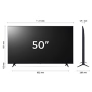 LG TV UHD | Serie UR80 50'' | 4K, α5 Gen6, HDR10, 20W, 3 HDMI, Game Optimizer, Wi-Fi 5, Smart TV WebOS 23, 50UR80006LJ