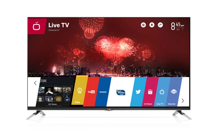 LG TV LED 55 pollici Full HD, Smart TV webOS e Cinema 3D con potenza audio 24W 2.1 ch. Variante colore della serie LB670V., 55LB671V