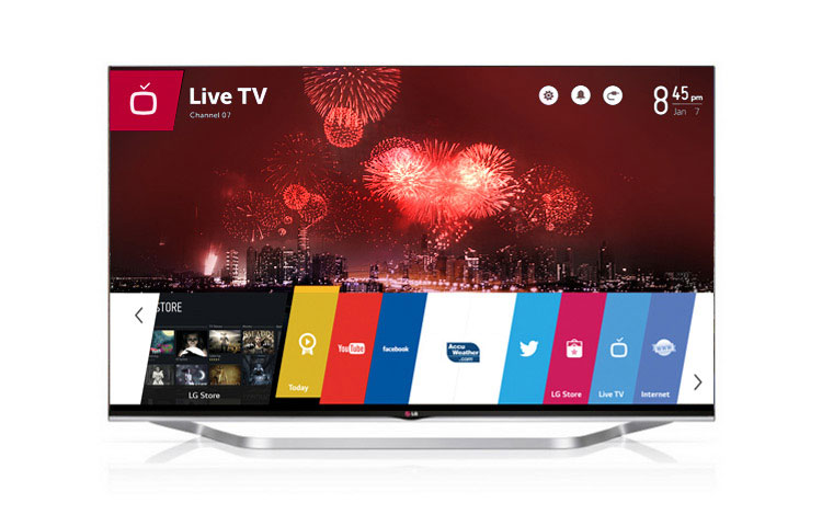 LG TV LED 55 pollici Full HD, Smart TV webOS Cinema 3D con DVBT2, DVBS2 e potenza audio 24W 2.1 ch. Disponibile anche nella versione LB731V., 55LB730V