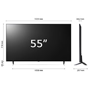 LG TV QNED | Serie QNED75 55'' | 4K, α5 Gen6, HDR10, 20W, 4 HDMI, Game Optimizer, Wi-Fi 5, Smart TV WebOS 23, 55QNED756RA