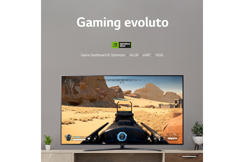 LG TV UHD | Serie UR74 55'' | 4K, α5 Gen6, HDR10, 20W, 3 HDMI, Game Optimizer, Wi-Fi 5, Smart TV WebOS 23, 55UR74006LB